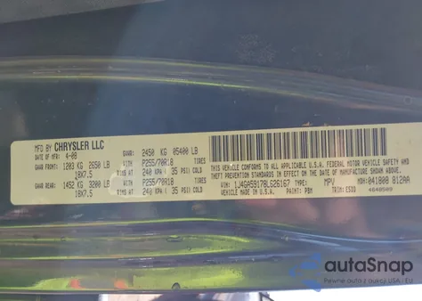 2008 Jeep Wrangler Unlimited Sahara z USA, uszkodzony, nr VIN 1J4GA59178L626167